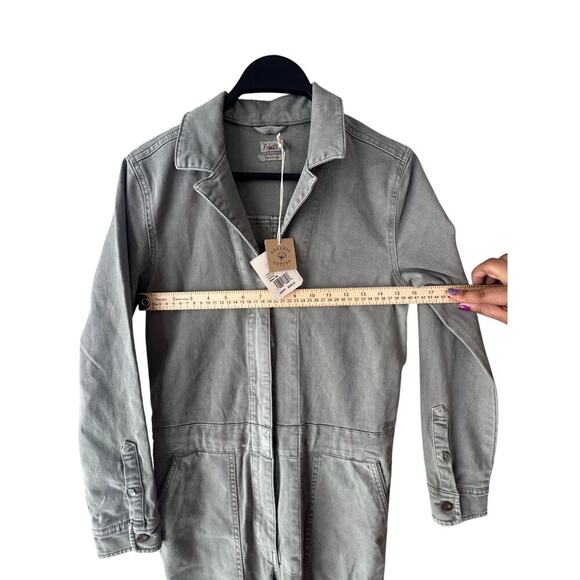 Faherty Overland Twill Jumpsuit Olive Green Organic Cotton XS NWT $228 - Picture 5 of 7